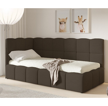 Postel TUNIS 200 x 90, vysoký bok, Velutto 6, Levá Postel TUNIS 200 x 90, vysoký bok, Velutto 6, Levá