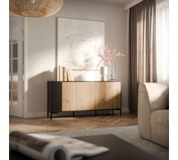 Komoda MERCI 150, černý/artisan