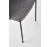 Jídelní židle K373, Šedá/Černá