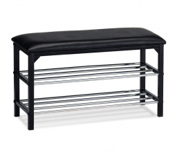 Botník, kov, černá, 83168-13 BK