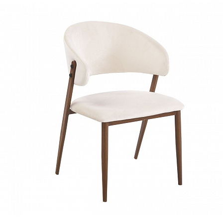 PŘEDPRODEJ -15% do 05.05! Béžová sametová židle Riviera 06 K48-FX