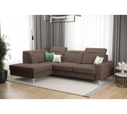Rohová sedací souprava MALIBU MINI 180X250 - hnědá , levá