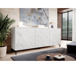 Komoda MARMO KOM200/4D, bílá
