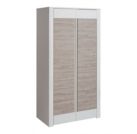 Šatní skříň ALVO SZF2D, andersen bílá borovice/andersen béžová