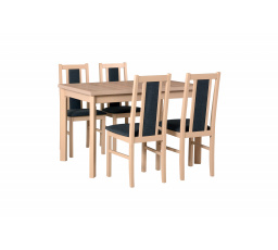 MILENIUM 1- jídelní set stůl+4 židle (Max 5P+Bos 14 ) dub sonoma/látka č.11 tmavě šedá - kolekce "DRE" (DM) (K150)