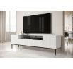 TV komoda Nicole, bílý mat / černé nohy