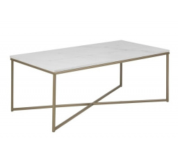 Konferenční stolek Alisma obdélníkový Brass/Mar able