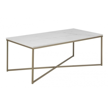 Konferenční stolek Alisma obdélníkový Brass/Mar able