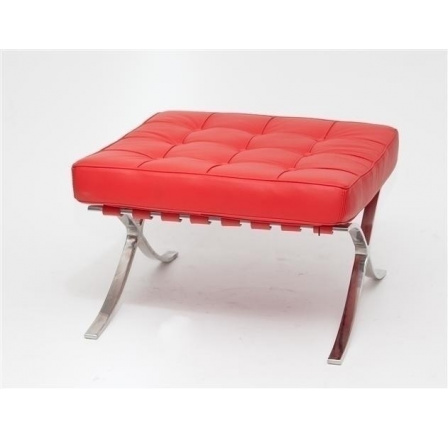 Podnožka BA1 červená přírodní kůže