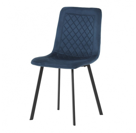 Jídelní židle, modrá, sametová látka, DCL-973 BLUE4