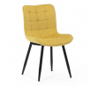 Jídelní židle, žlutá, látka, HC-462 YEL2