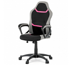Dětská židle, houpací mechanismus, růžová látka, KA-L611 PINK