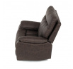 Polohovací křeslo, hnědá, látka vintage, TV-4092 BR3