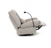 Polohovací křeslo, elektrické zabudované ovládání, béžová, látka, TV-7089 LAN2