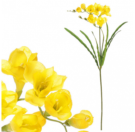 Frézie - umělá řezaná květina, žlutá