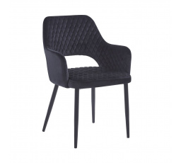 Sametová židle černá - černý rám K3-FX B