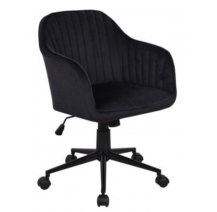 Otočná židle velvet černá FB1-FX