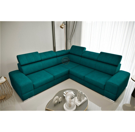 Rohová sedací souprava ROYAL MAX 286×286 - pravá, tyrkysová