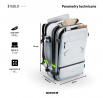 Multifunkční vakuový batoh  Chairs Backpack Air, šedý