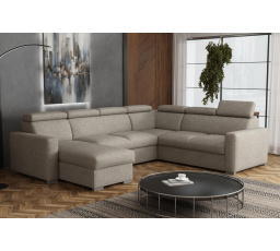 Sedací souprava Petrit U levá Aragon hnědošedá