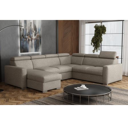 Sedací souprava Petrit U levá Aragon hnědošedá