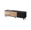 Tv komoda RANDOM RTV-1 RTV, dub wotan/černá