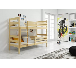 Dětská patrová postel ERYK 90x200 cm, bez matrace, Přírodní