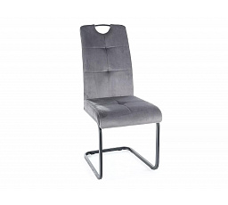 Jídelní židle AXO VELVET, Šedý Bluvel 14/černý mat
