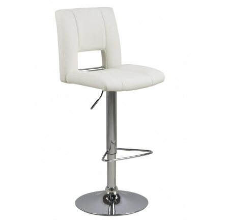 Barová židle Sylvia bílá/chromová