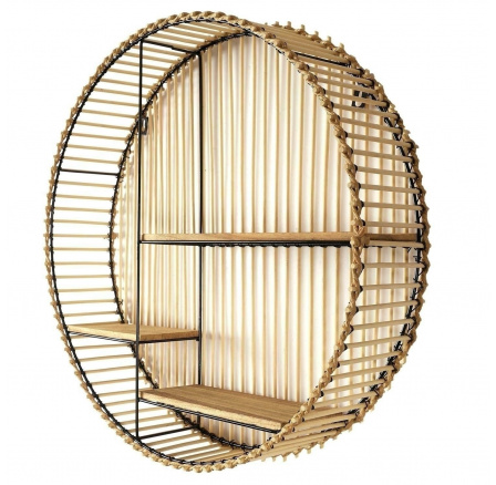 Kulatá závěsná police Bali boho