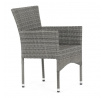 Zahradní židle, kov, polyratan, šedá, AZC-S2118 GREY