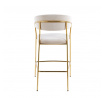 Barová židle H3-FX, béžová / zlatá