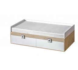 Dětská postel NICO 14, Světlý Dub/Bílá/Šedá