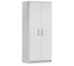 Šatní skříň 2D SMYK I - 06, Bílá Mat/Bílá
