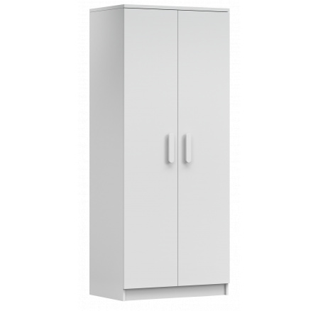 Šatní skříň 2D SMYK I - 06, Bílá Mat/Bílá