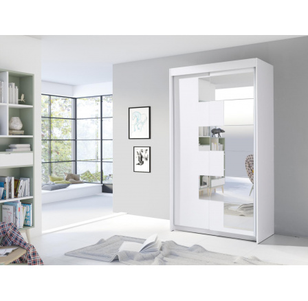 Šatní skříň SZARLOTA, Bílá Šatní skříň SZARLOTA, Bílá