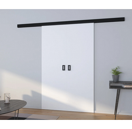 Dveře posuvné nástěnné dvoukřídlé TOPPO 140 White+Black Dveře posuvné nástěnné dvoukřídlé TOPPO 140 White+Black