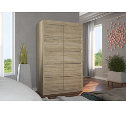 Šatní skříň s posuvnými dveřmi BENISSO 120 Sonoma+Sonoma