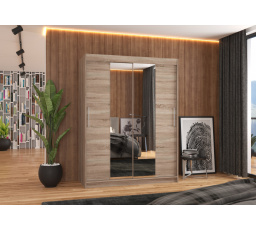 Posuvná skříň se zrcadlem INESS 150 Truffle+Truffle