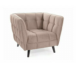 Křeslo CASTELLO 1 Velvet, béžový Bluvel 28/wenge