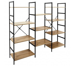 Regál Bistrot černý/přírodní