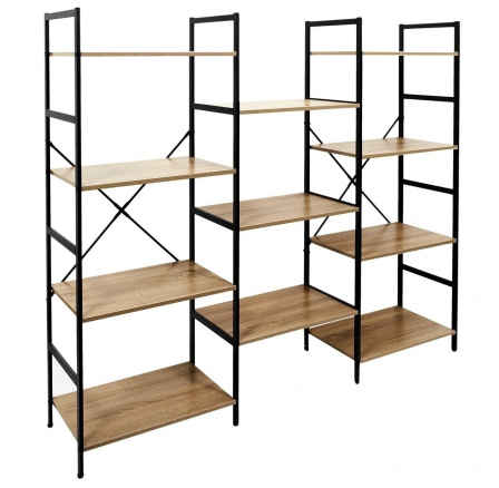 Regál Bistrot černý/přírodní