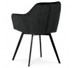 Jídelní židle, černá, sametová látka, DCH-425 BK4