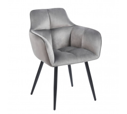 PŘEDPRODEJ -15% do 30.09 ! Židle velvet šedá K40-FXJG