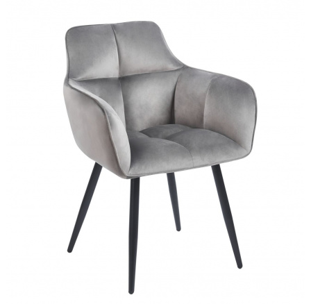 PŘEDPRODEJ -15% do 30.09 ! Židle velvet šedá K40-FXJG