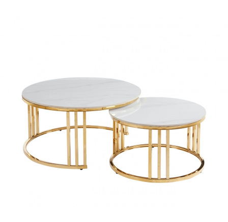 PŘEDPRODEJ -15% do 27.10 ! Lavice bílý mramor 80+60 L23-FXJG 80+60