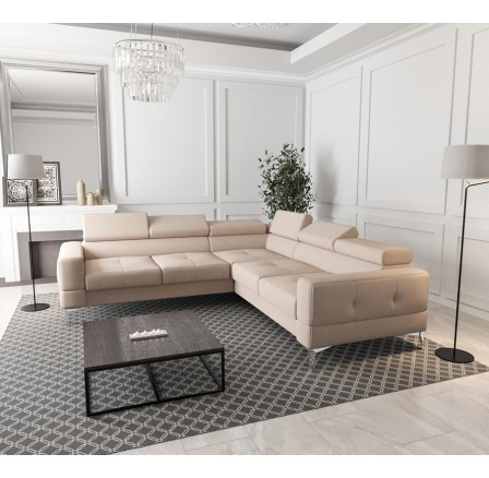 Rohová sedací souprava TOSCANIA MAX 250×250 - pravá, béžová