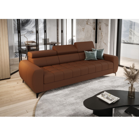Sofa PORTO III 260 cm přírodní kůže - Koňaková kůže