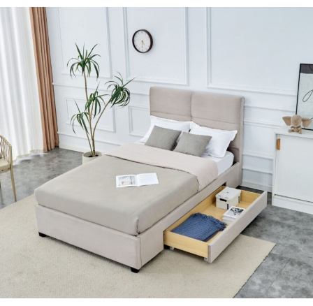 Postel čalouněná s šuplíkem START 2 120x200 JG Béžová