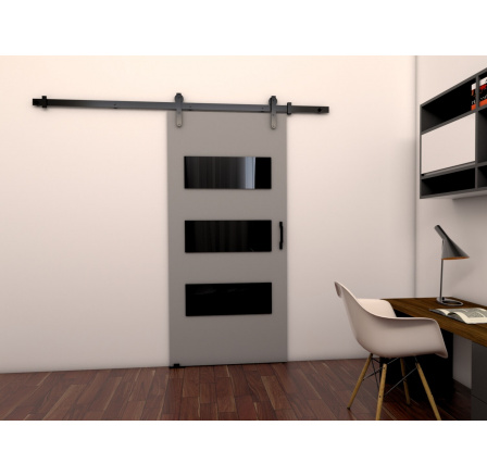 Posuvné dveře LOFT E80, Šedá/Černá Posuvné dveře LOFT E80, Šedá/Černá